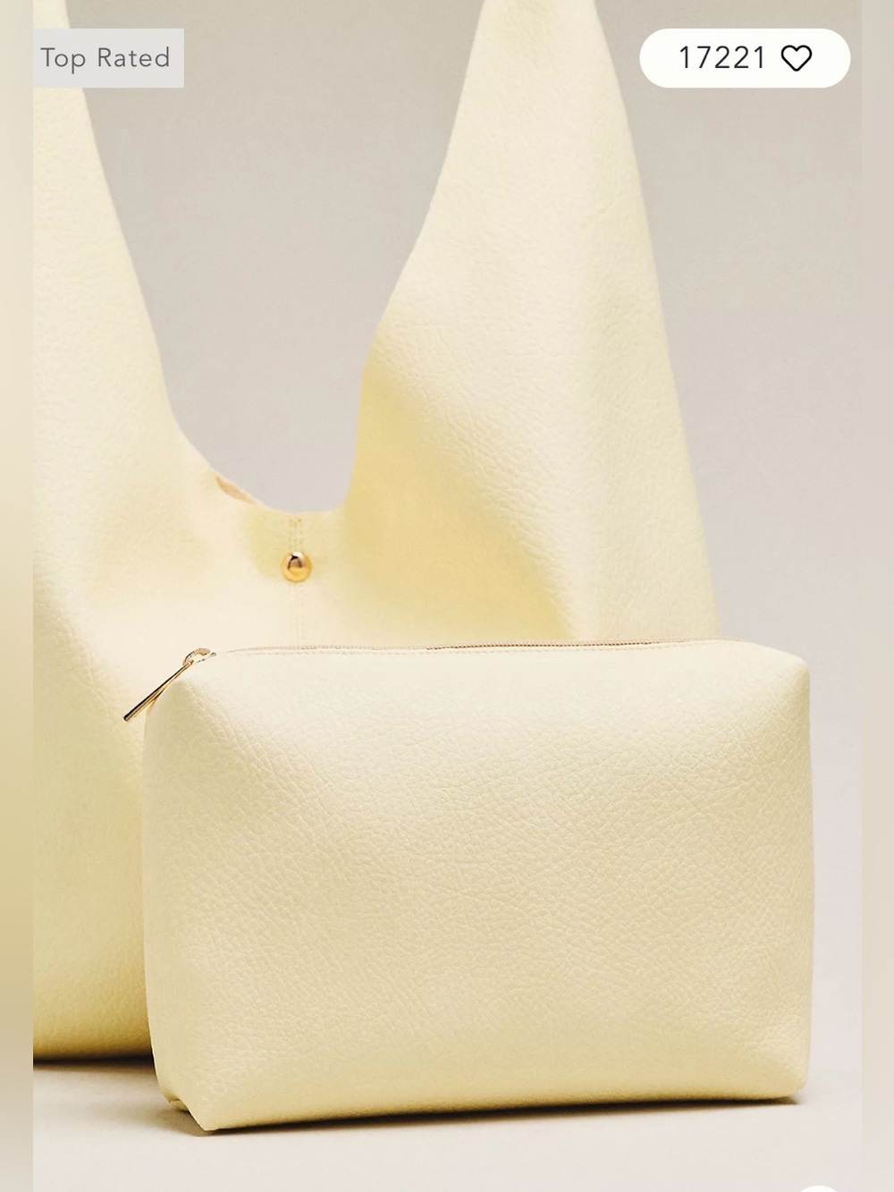 Anthropologie Love Knot Slouchy Bag in Butter Yellow - Picture 3 of 8